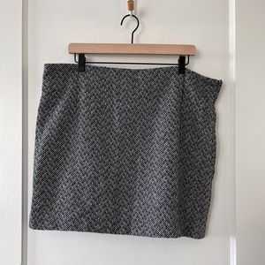 Wool blend tweed mini skirt